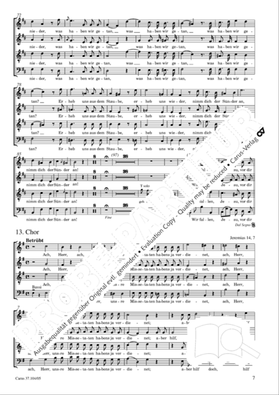 Ein Lammlein geht und tragt die Schuld 4-Part scores gallery preview page 8