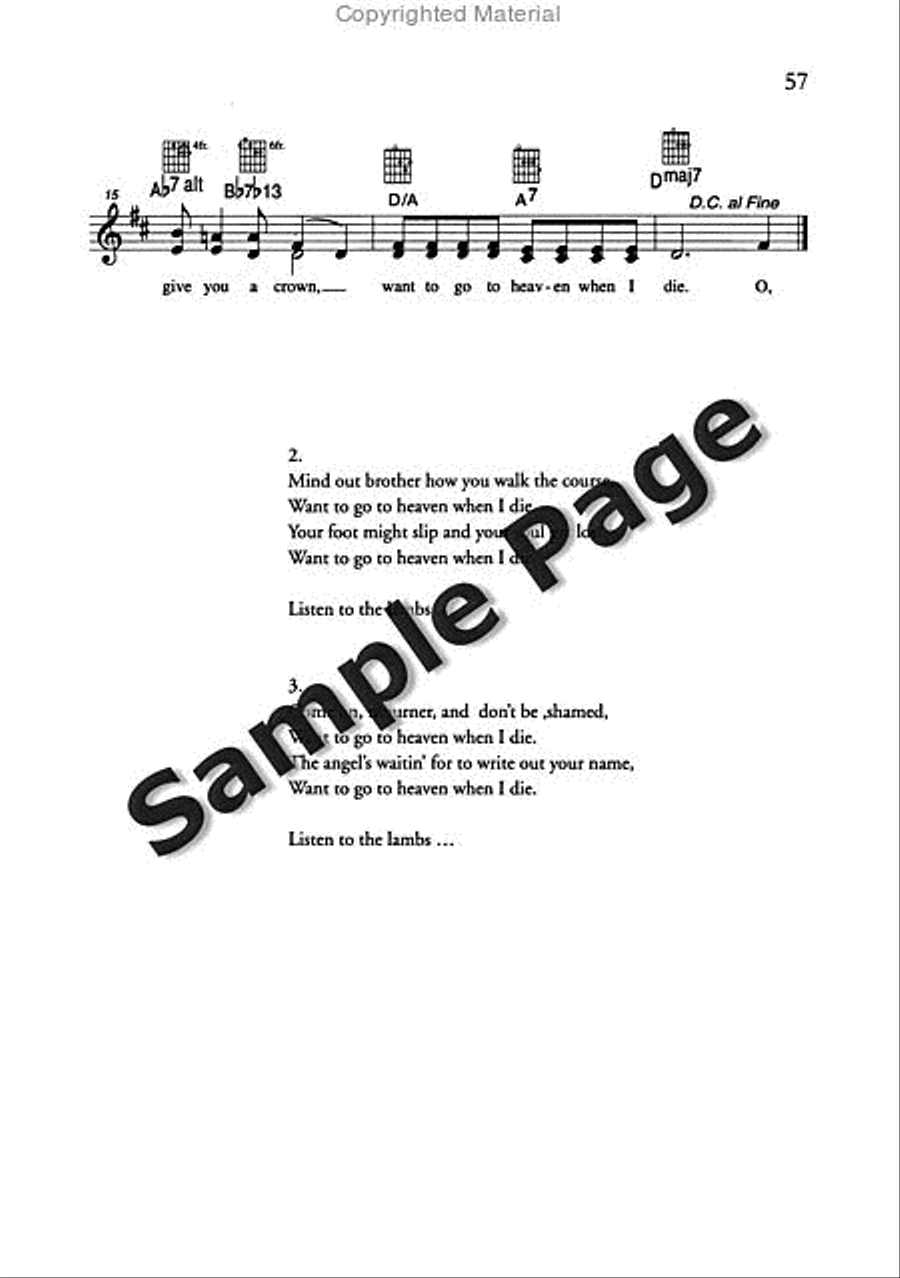 Best of Spirituals & Gospels Acoustic Guitar scores gallery preview page 58