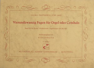 Book cover for Pasterwitz: 24 Fugen fur Orgel