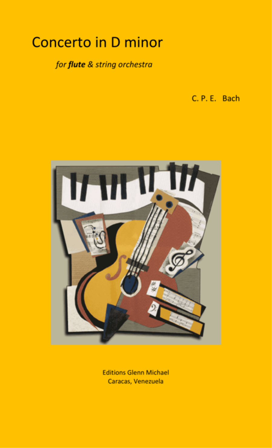 Bach, CPE Concerto for flute in D minor String Orchestra scores gallery preview page 1