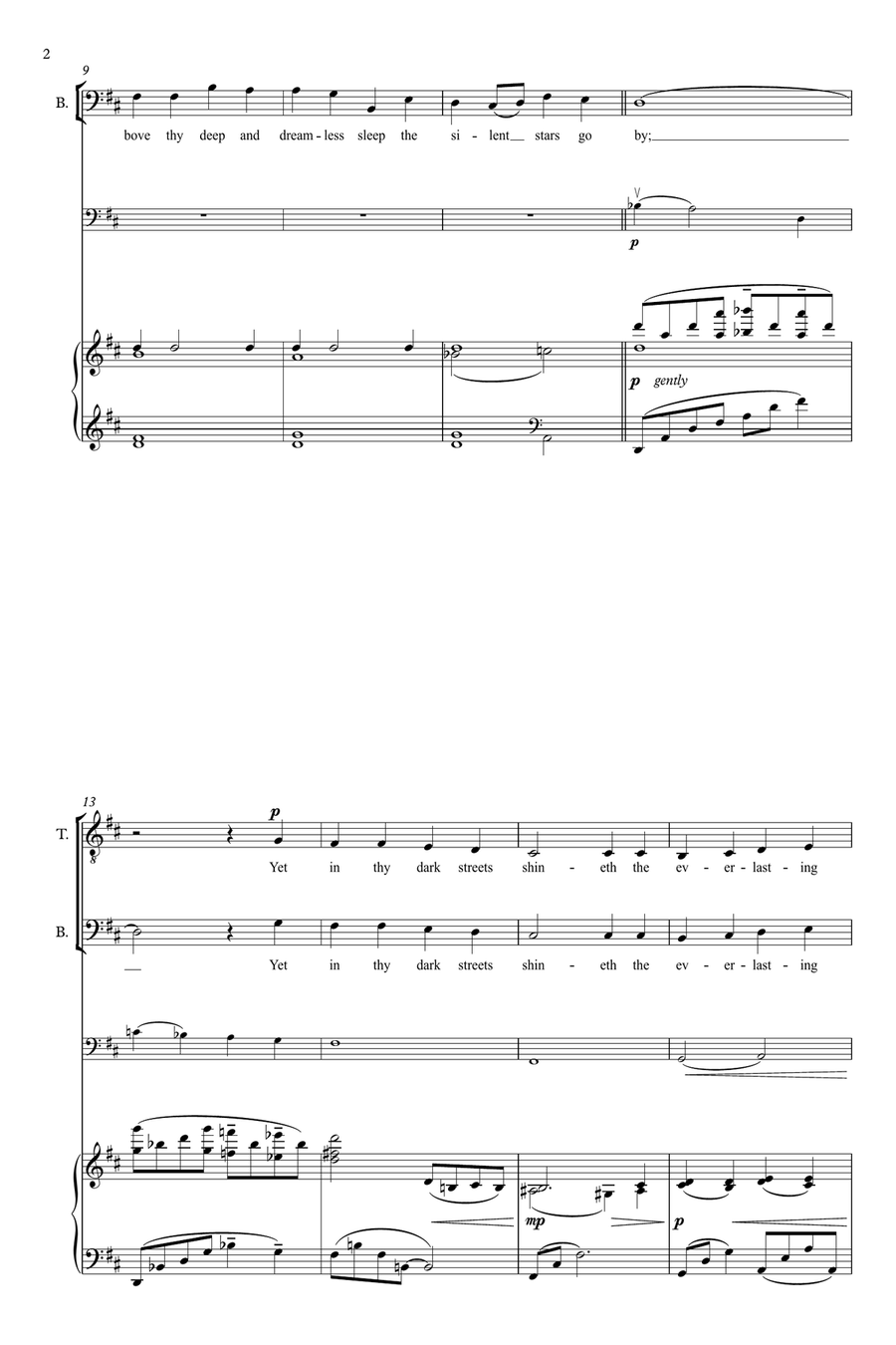 O Little Town of Bethlehem Divisi scores gallery preview page 2