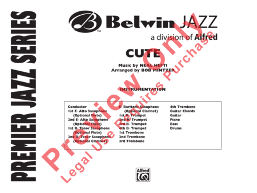Cute Cute Jazz Ensemble scores gallery preview page 2