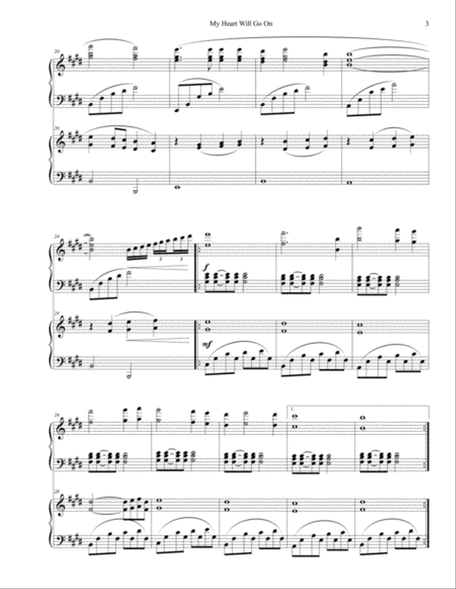 My Heart Will Go On (Love Theme from Titanic) 2 Pianos, 4-Hands scores gallery preview page 5