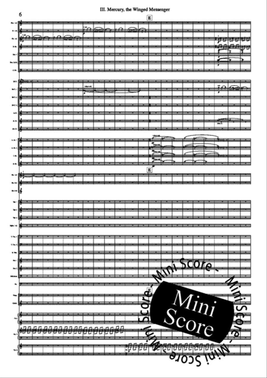 The Planets Concert Band scores gallery preview page 50