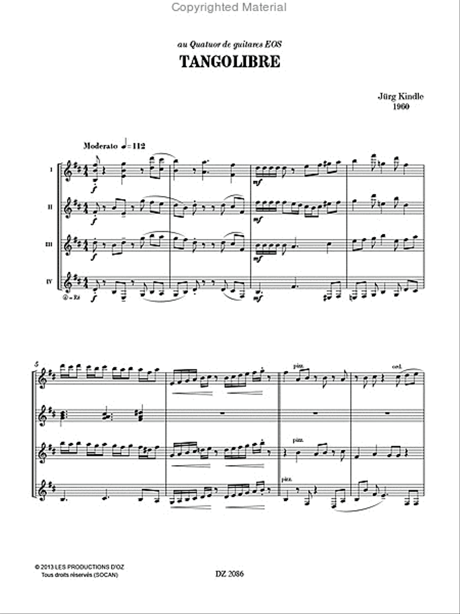Tangolibre Guitar Ensemble scores gallery preview page 2