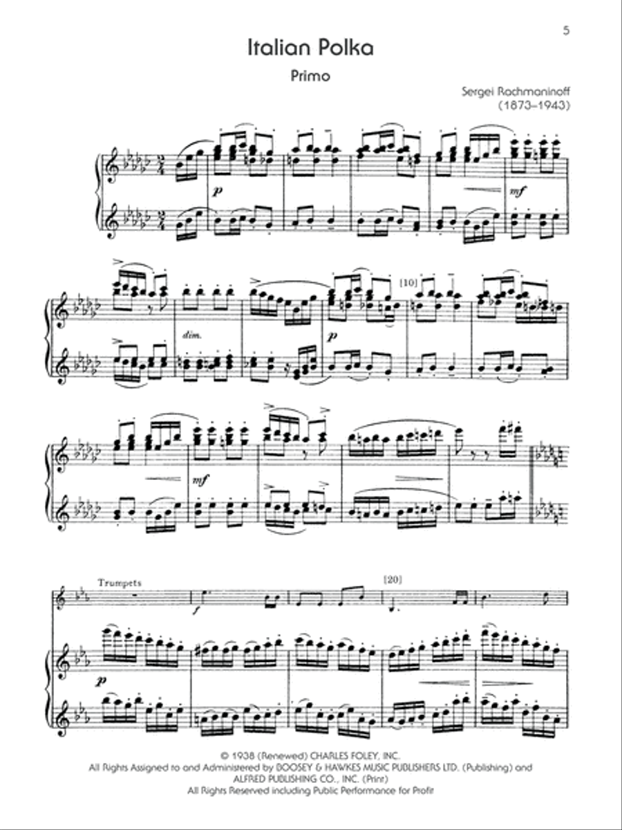 The Piano Works of Rachmaninoff, Volume 8 Small Ensemble scores gallery preview page 4