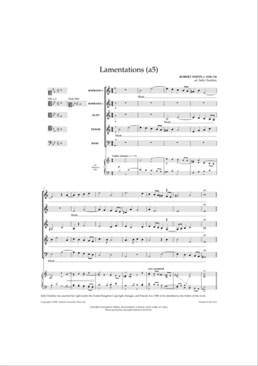 Lamentations SSATB scores gallery preview page 2