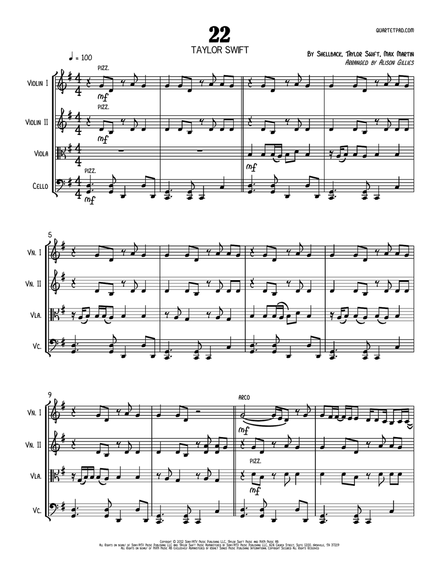 22 String Quartet scores gallery preview page 1