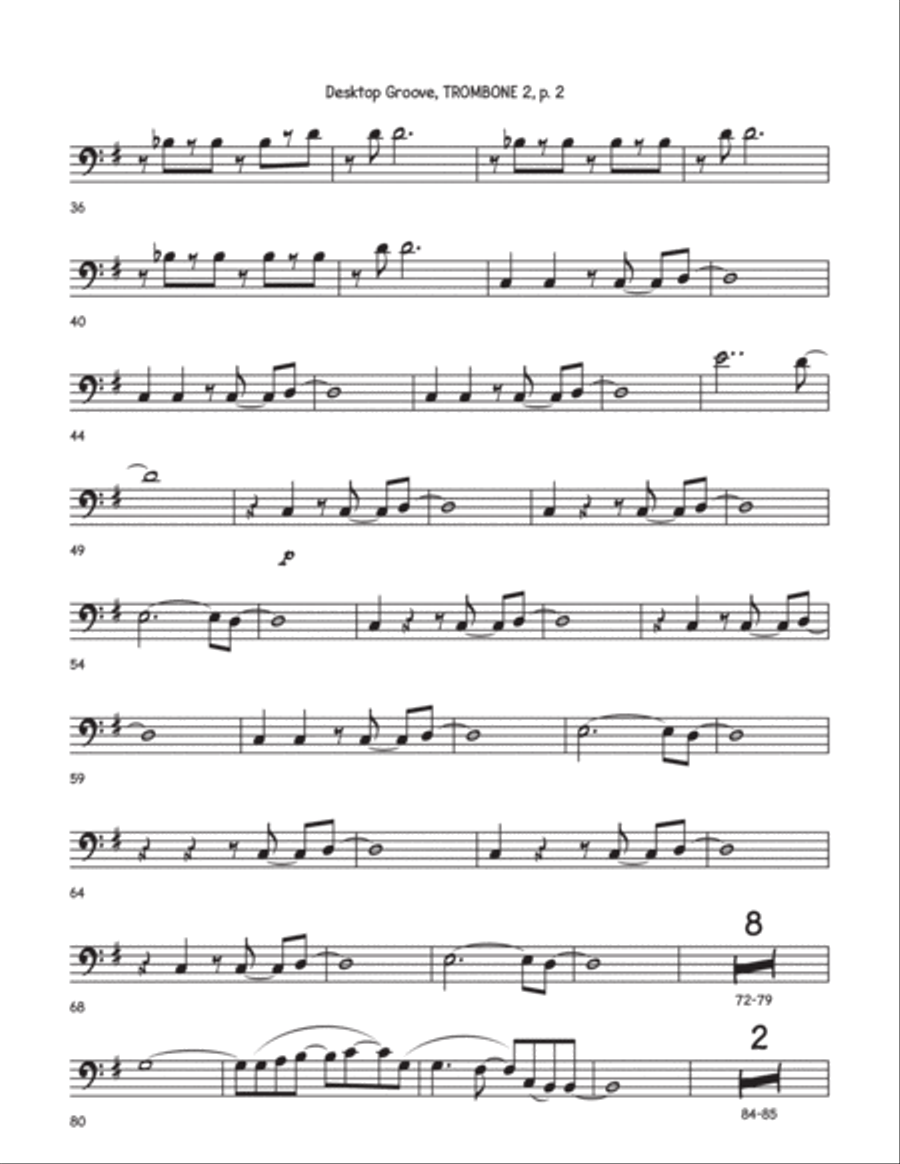 Desktop Grove for big band bone 2 Small Ensemble scores gallery preview page 2