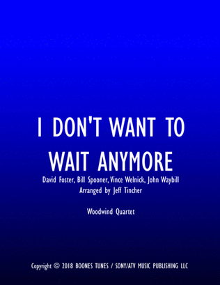 I Don't Want To Wait Anymore