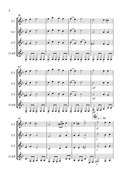Pavane (from the Capriol Suite) for Clarinet Quartet