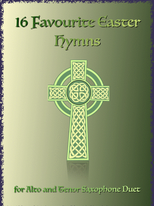 Book cover for 16 Favourite Easter Hymns for Alto and Tenor Saxophone Duet