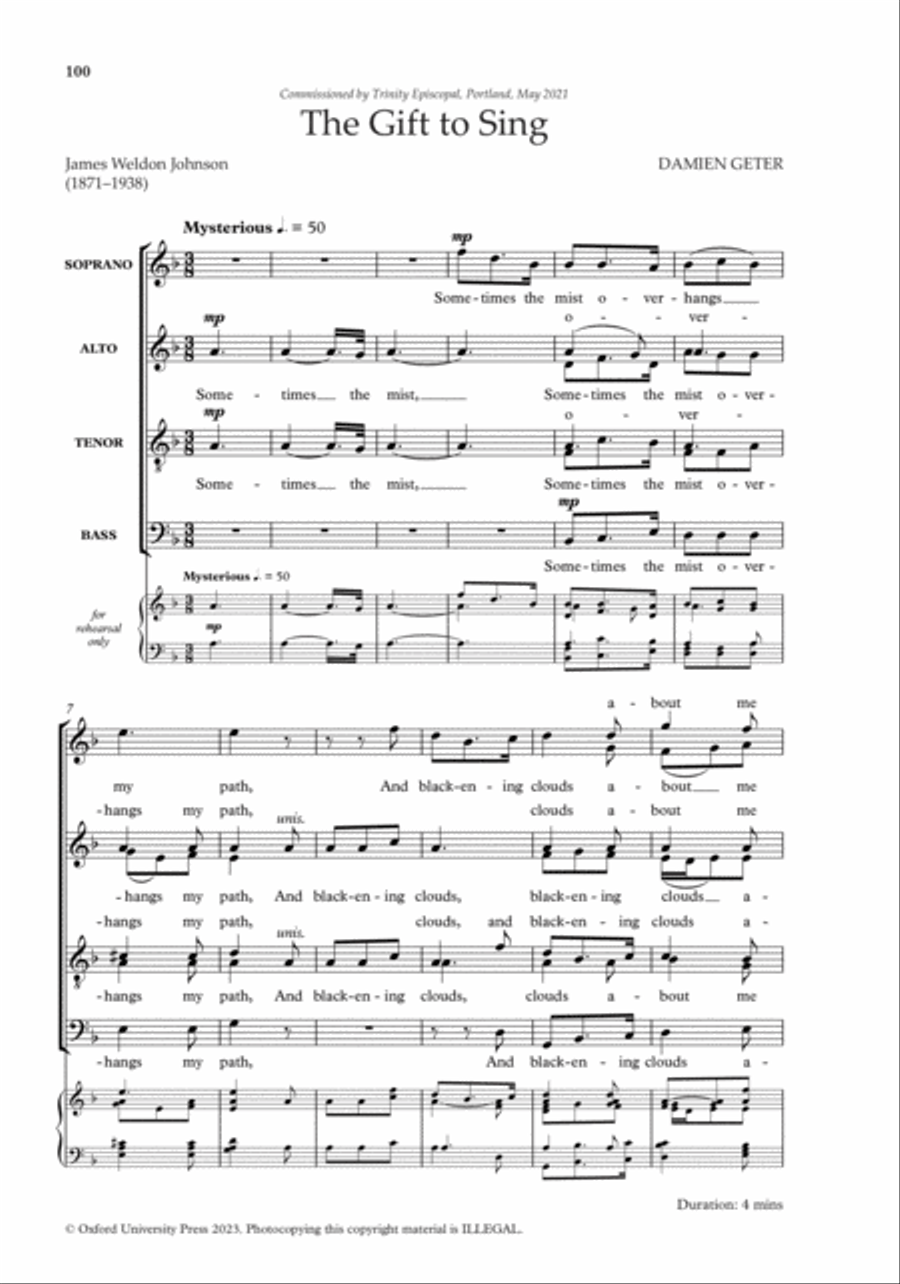 The Oxford Book of Choral Music by Black Composers 4-Part scores gallery preview page 18