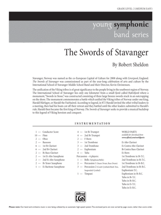 Book cover for The Swords of Stavanger: Score