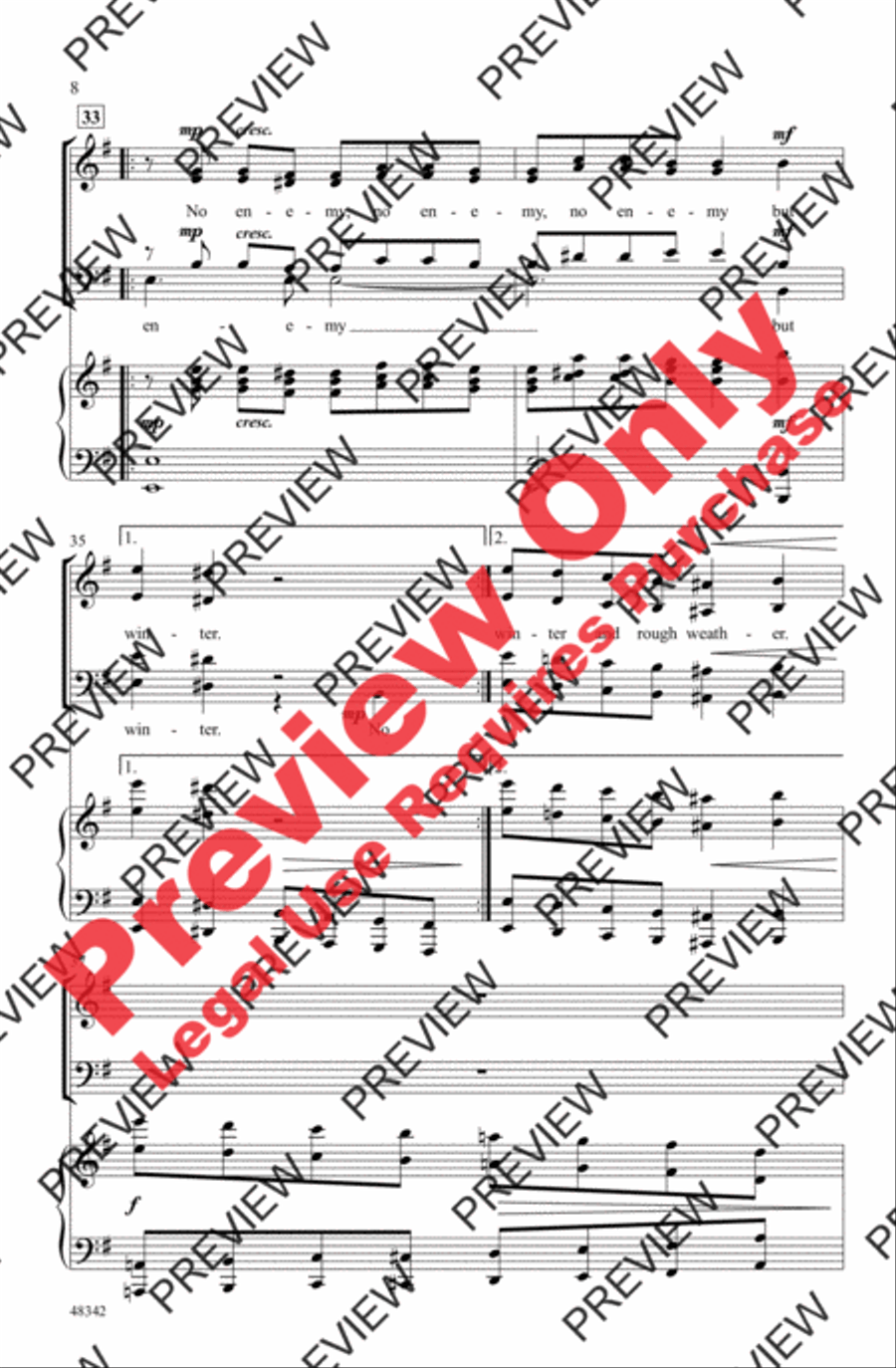 Under the Greenwood Tree 4-Part scores gallery preview page 7