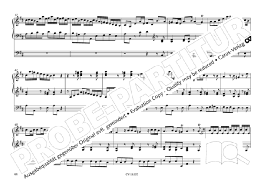 Das Husumer Orgelbuch von 1758 Organ Solo scores gallery preview page 45