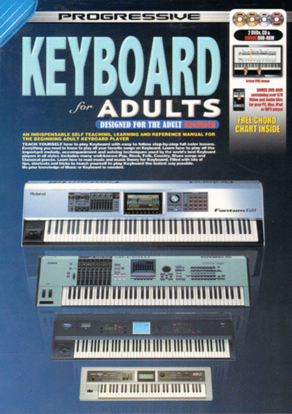 Progressive Keyboard for Adults Book/CD/2DVDs plus Bonus DVD-Rom