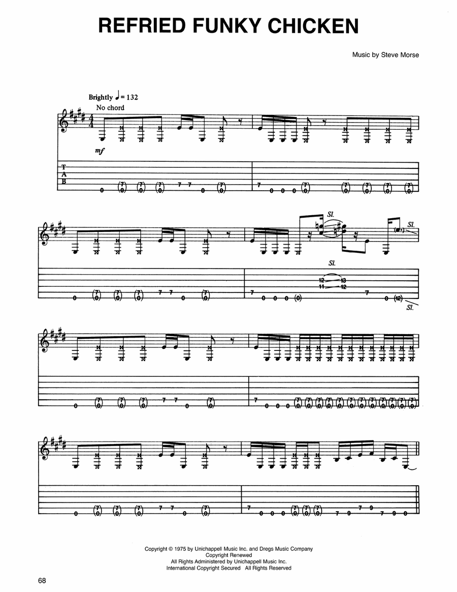 Refried Funky Chicken Acoustic Guitar scores gallery preview page 1