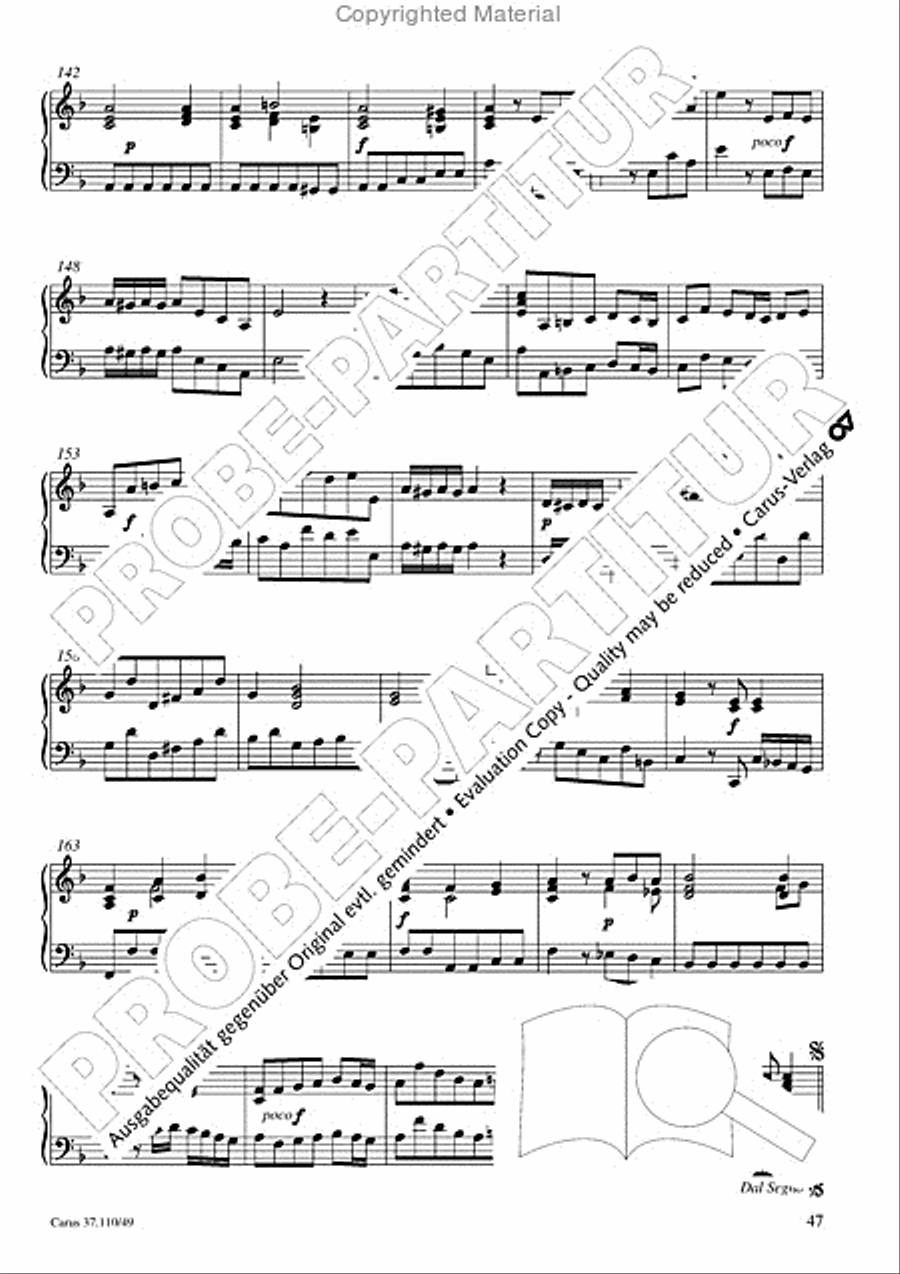 Markuspassion. Werkausgabe Reihe 1, Bd. 7 (Homilius) Organ scores gallery preview page 48