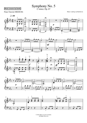 Book cover for Symphony No. 5 (MEDIUM PIANO) C minor, Op. 67 [Ludwig van Beethoven]