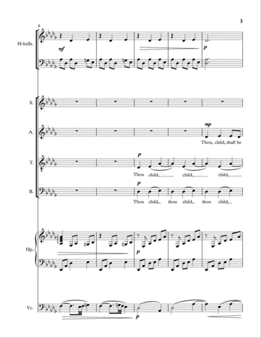 Zechariah's Blessing Zechariah's Blessing 4-Part scores gallery preview page 3