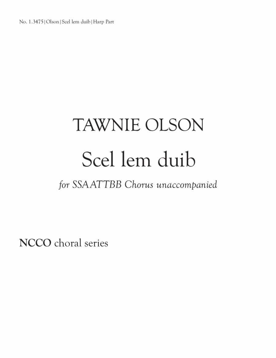 Scel lem duib (Downloadable Harp Part) Choir scores gallery preview page 1