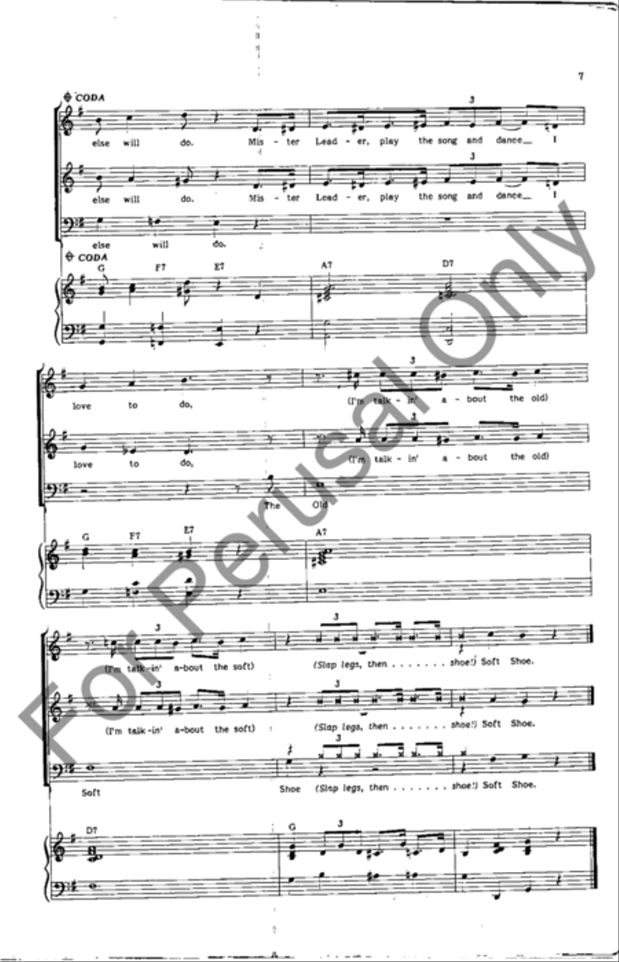 Soft Shoe Song 3-Part scores gallery preview page 7