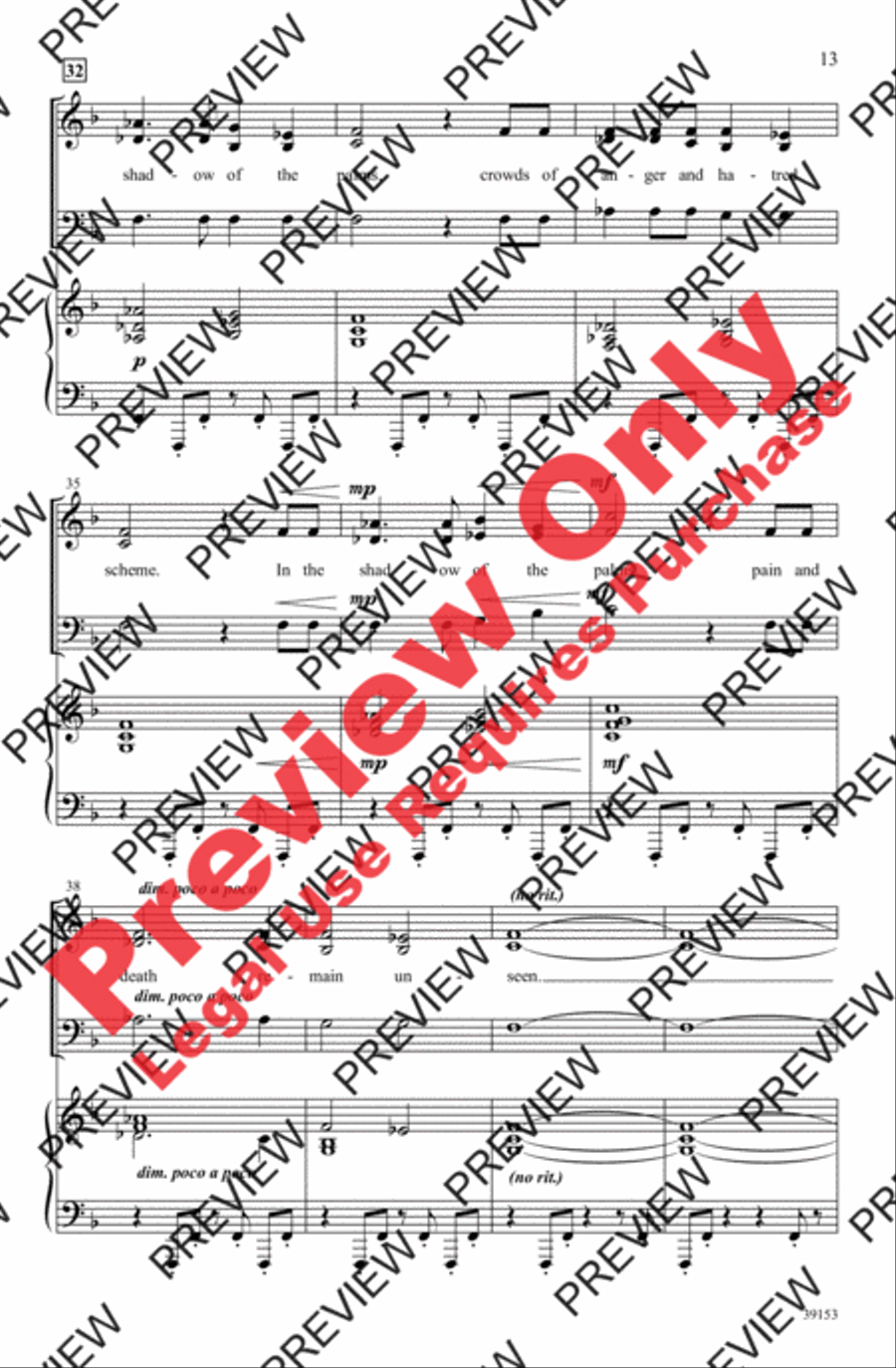 Two Anthems for Palm Sunday 3-Part scores gallery preview page 13