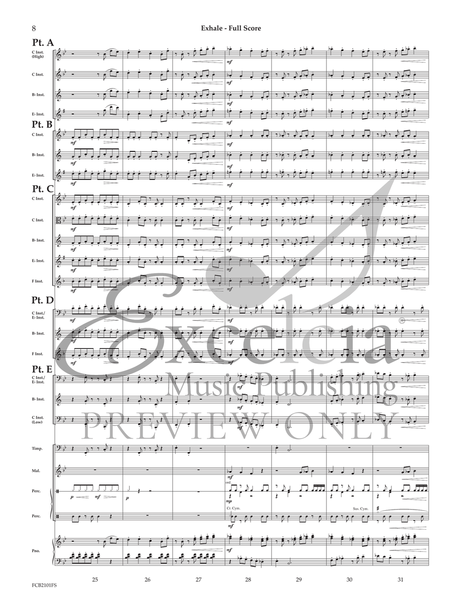 Exhale (Score) Exhale (Score) Concert Band scores gallery preview page 9