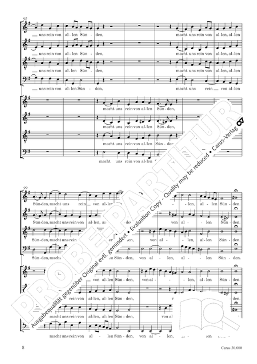 J.L. Bach: The complete motets Choir scores gallery preview page 15