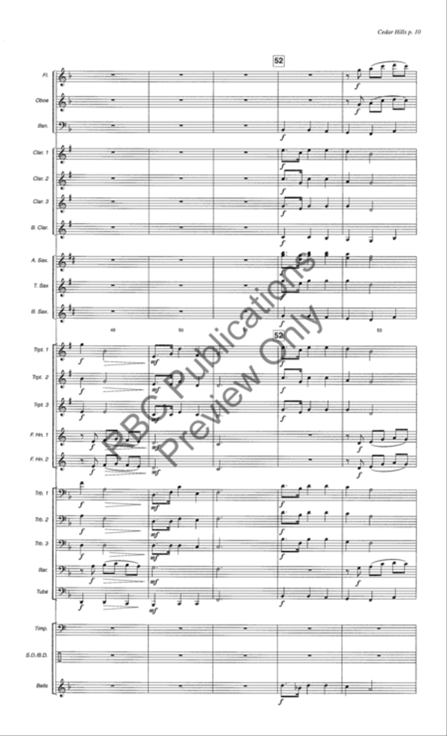 Cedar Hills Cedar Hills Concert Band scores gallery preview page 13