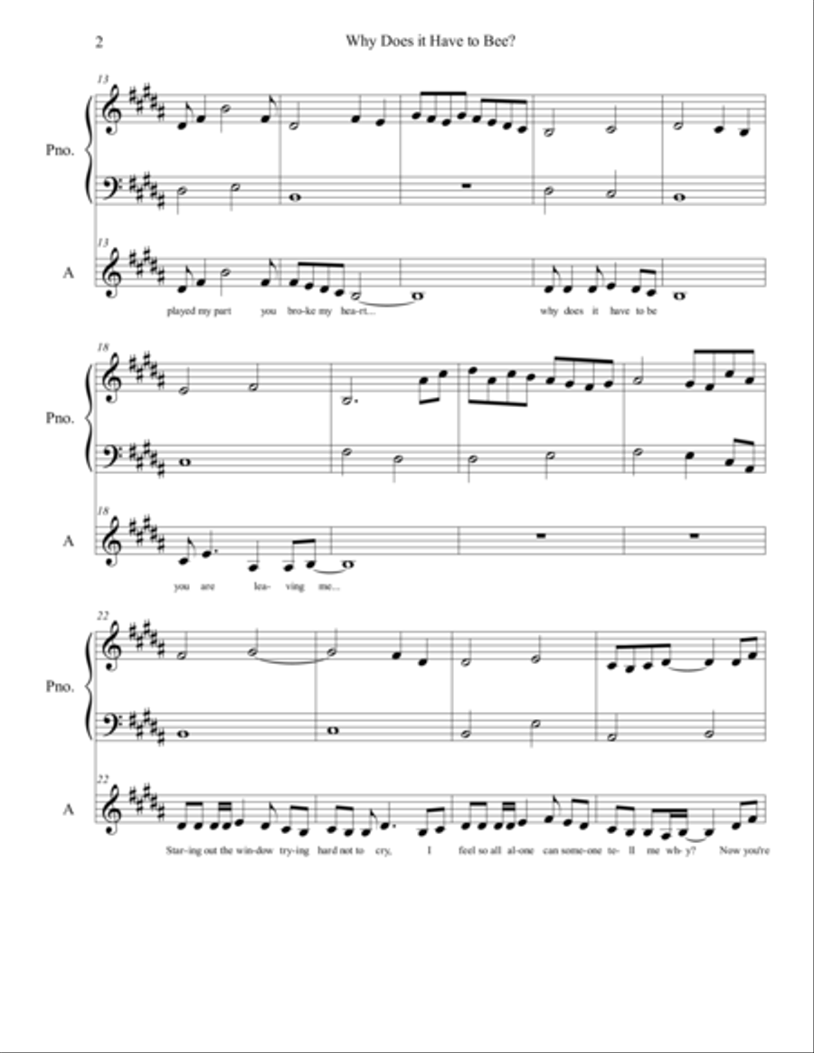 Why does it have to Bee? Alto Voice scores gallery preview page 3