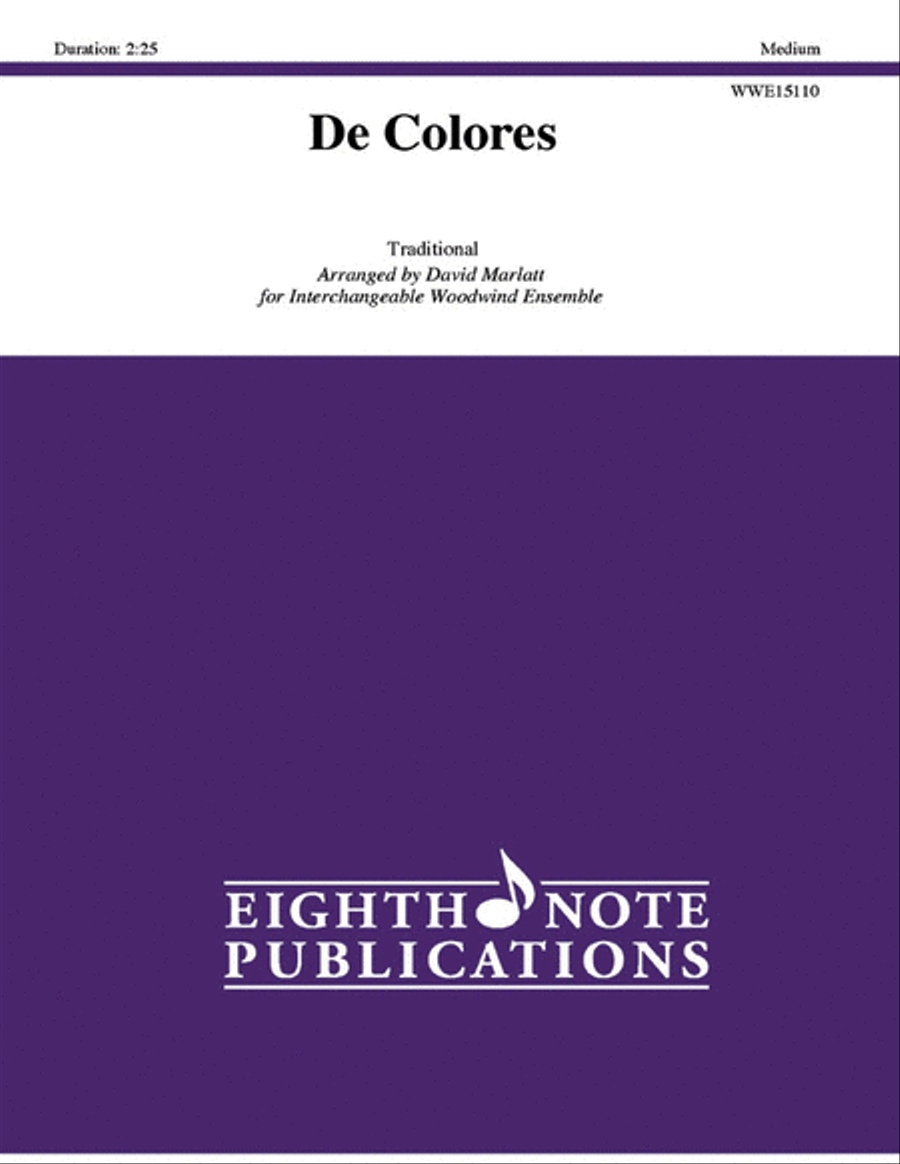 De Colores Woodwind Ensemble scores gallery preview page 1