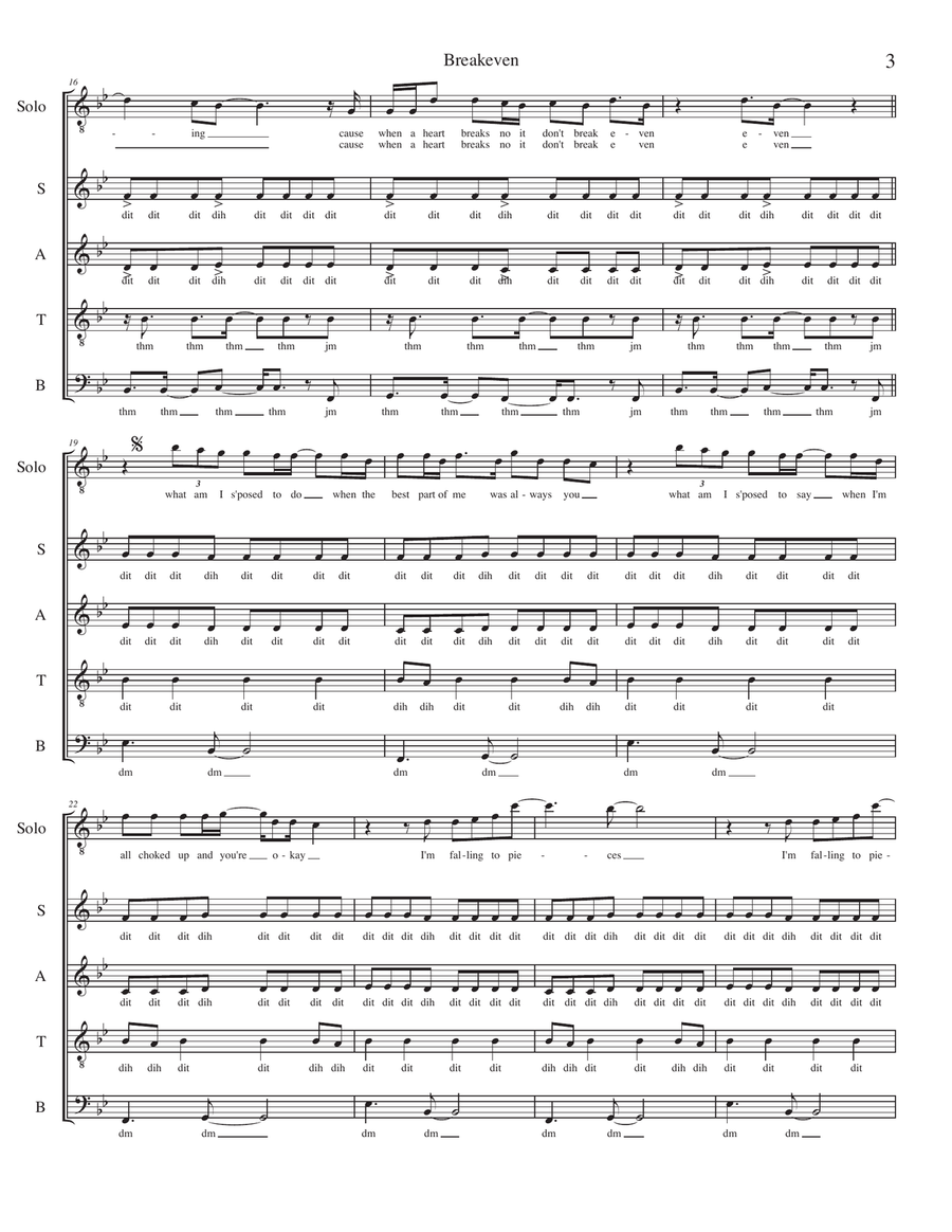 Breakeven Breakeven 4-Part scores gallery preview page 3