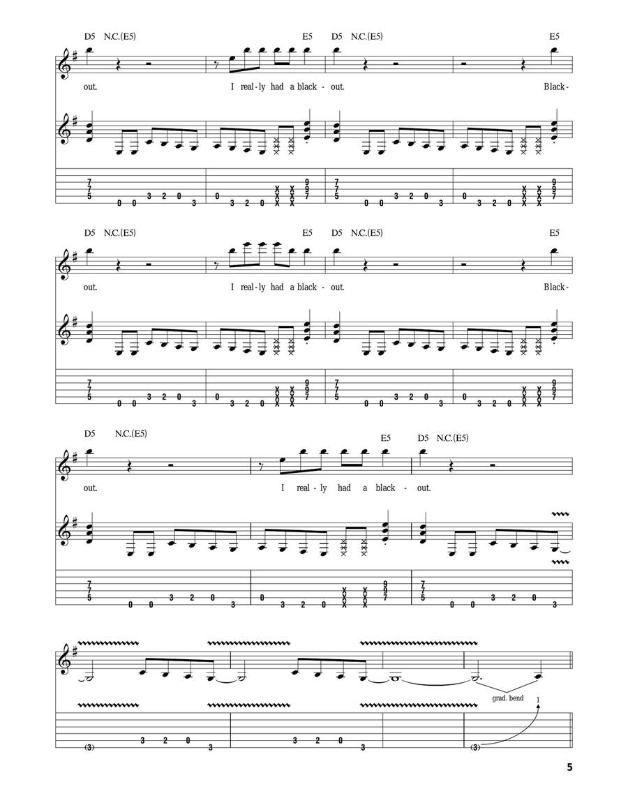 Blackout Acoustic Guitar scores gallery preview page 5