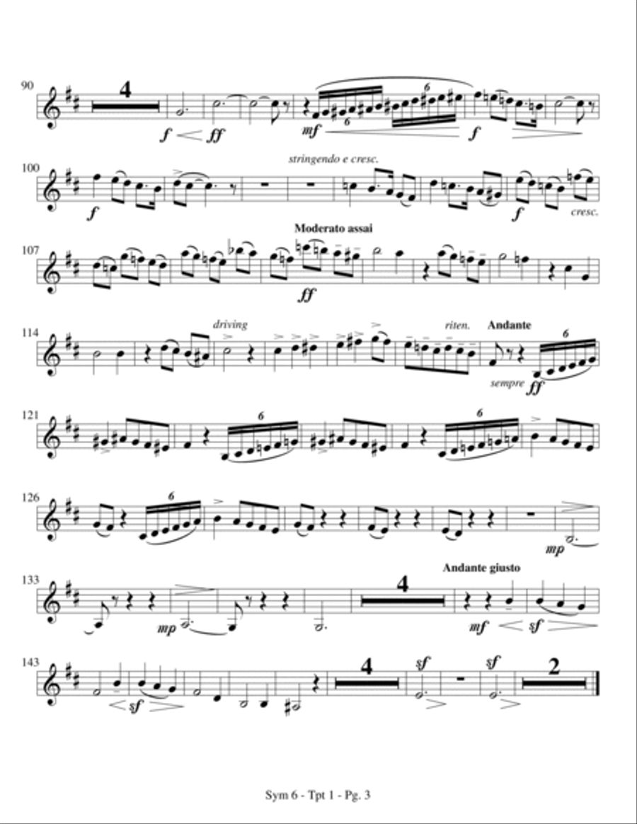 Finale from Symphony No. 6 (Pathétique) Brass Ensemble scores gallery preview page 4