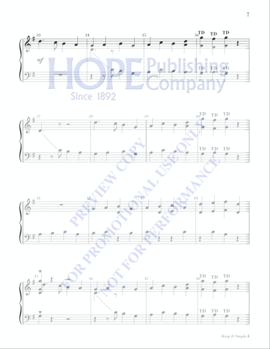 Keep It Simple 5 (Christmas Sacred and Secular) 2-Octaves scores gallery preview page 9