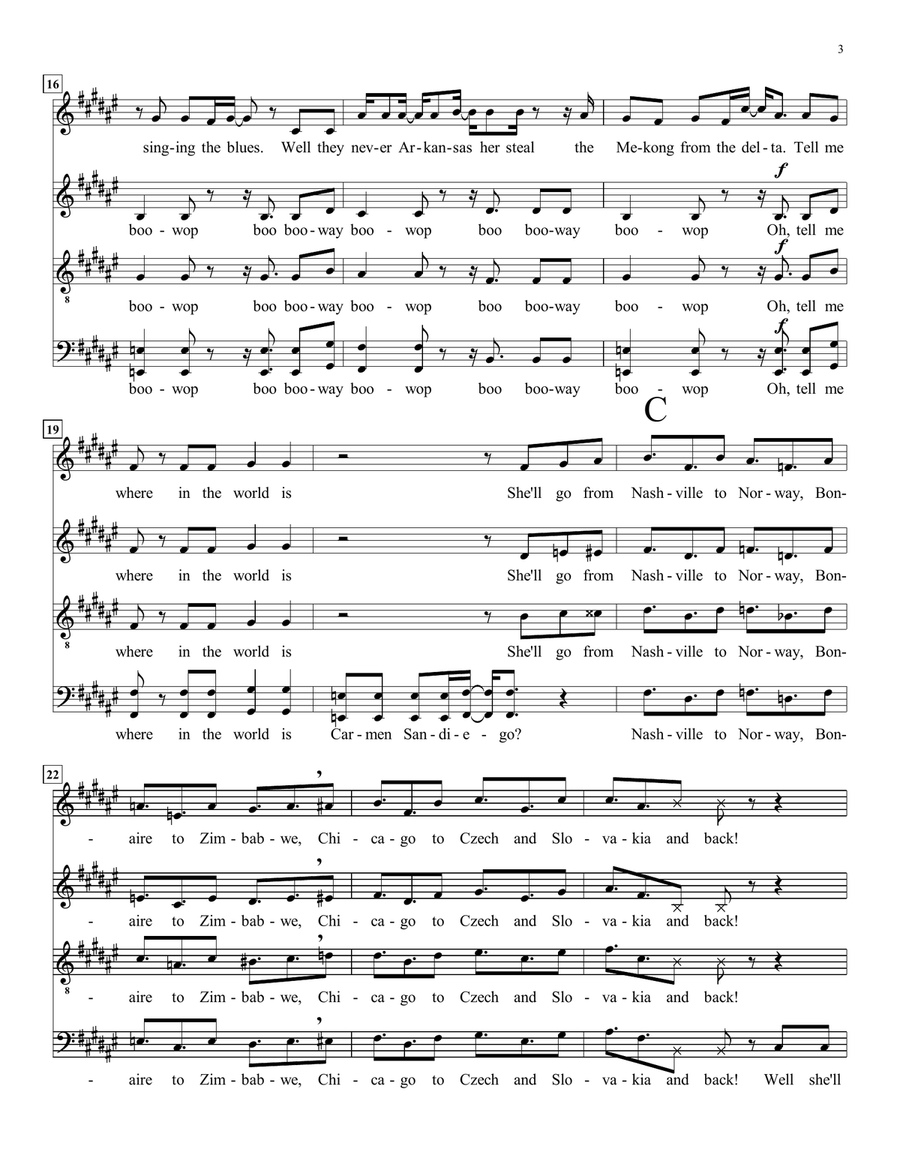 Where In The World Is Carmen Sandiego? 4-Part scores gallery preview page 3