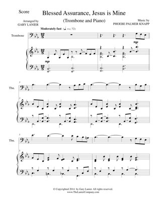 BLESSED ASSURANCE (Trombone/Piano and Trombone Part)