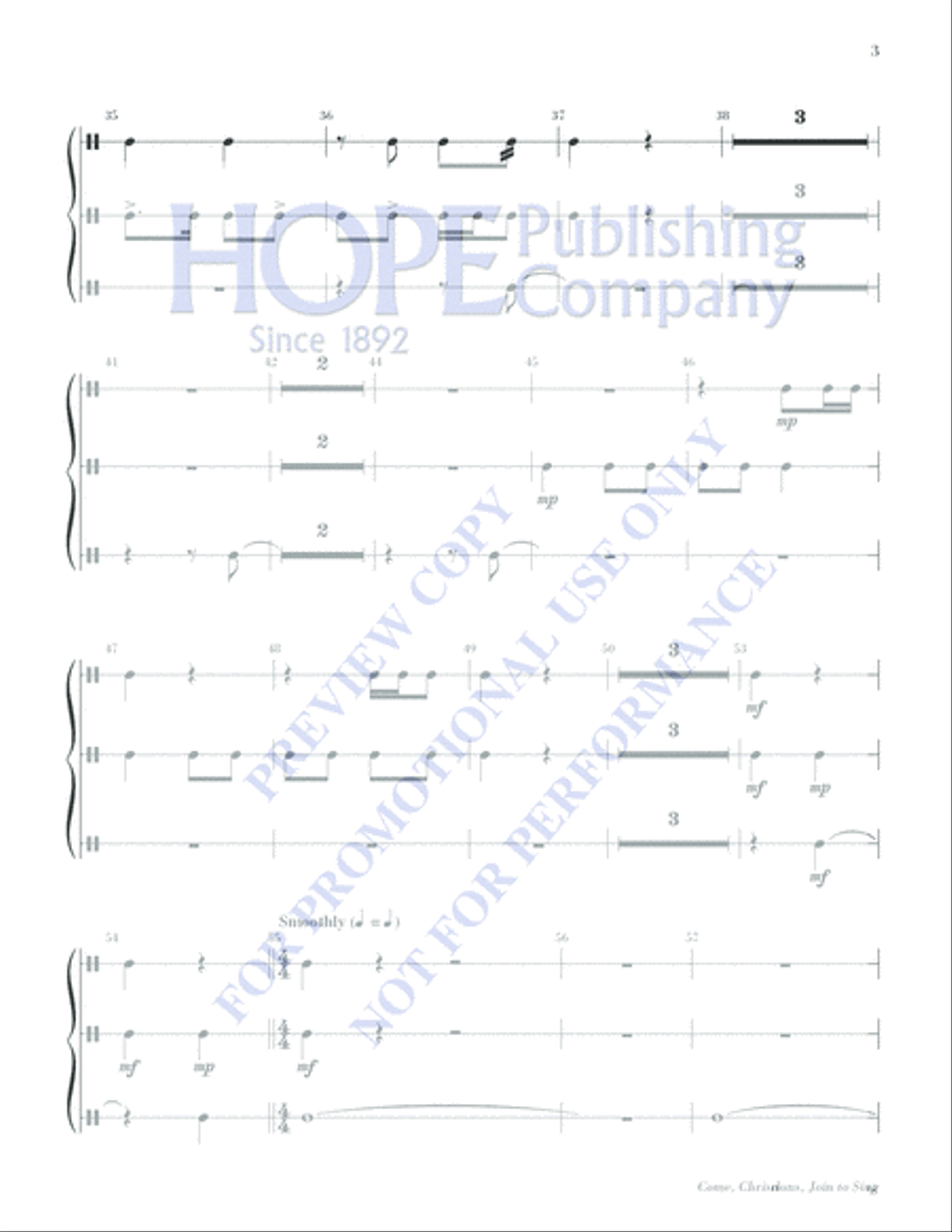 Come, Christians, Join to Sing Piano scores gallery preview page 21