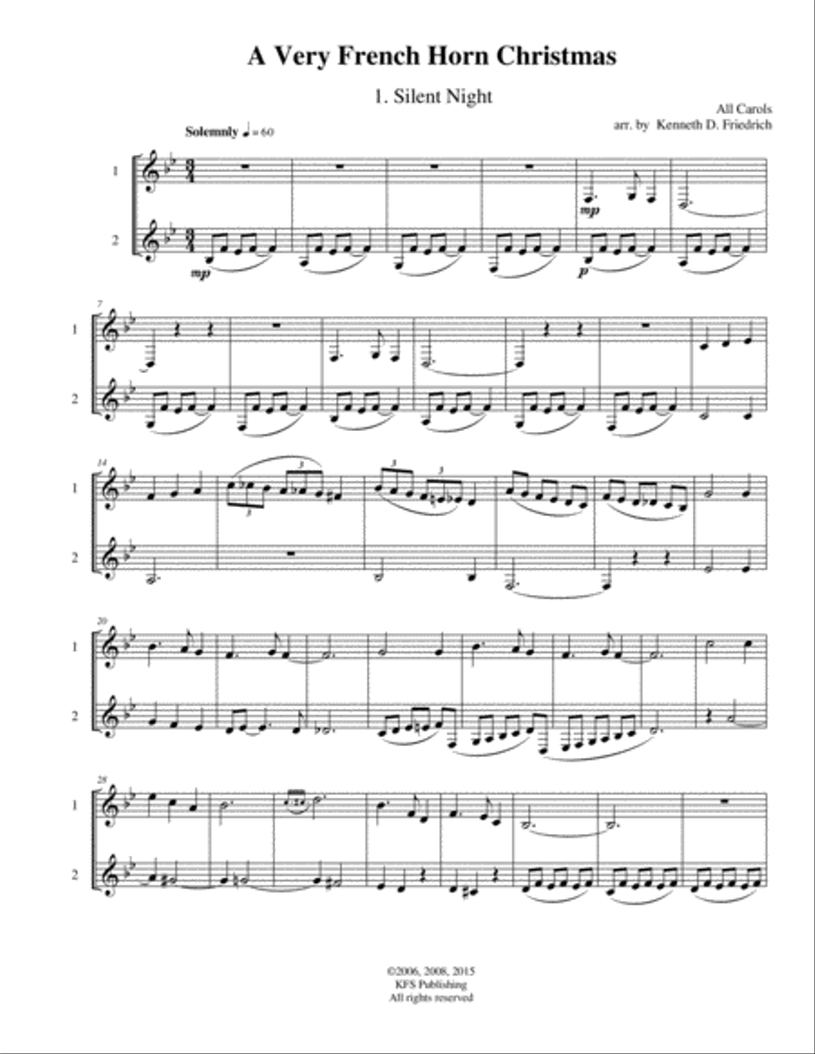 A Very French Horn Christmas Brass Duet scores gallery preview page 4