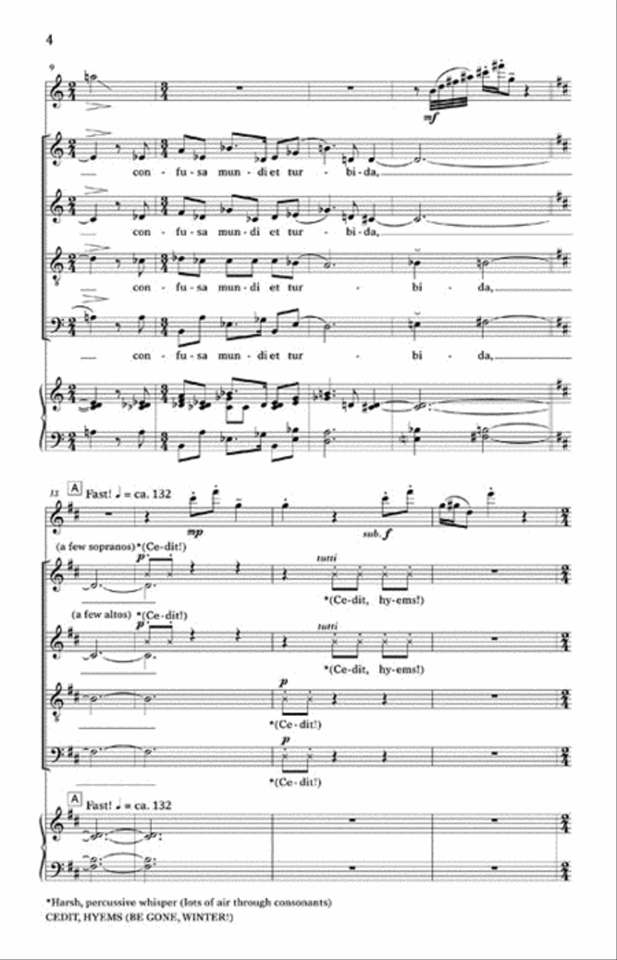 Cedit Hyems (Be Gone, Winter!) 4-Part scores gallery preview page 3