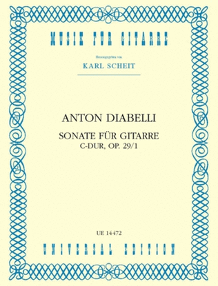 Book cover for Guitar Sonata, Op. 29/1, C Maj