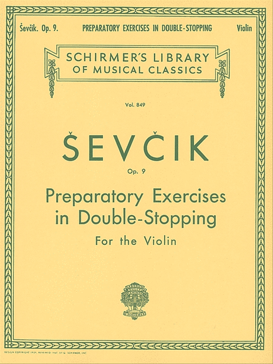 Preparatory Exercises in Double-Stopping, Op. 9 Violin scores gallery preview page 1
