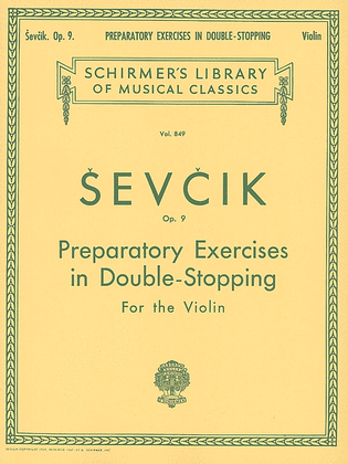 Book cover for Preparatory Exercises in Double-Stopping, Op. 9