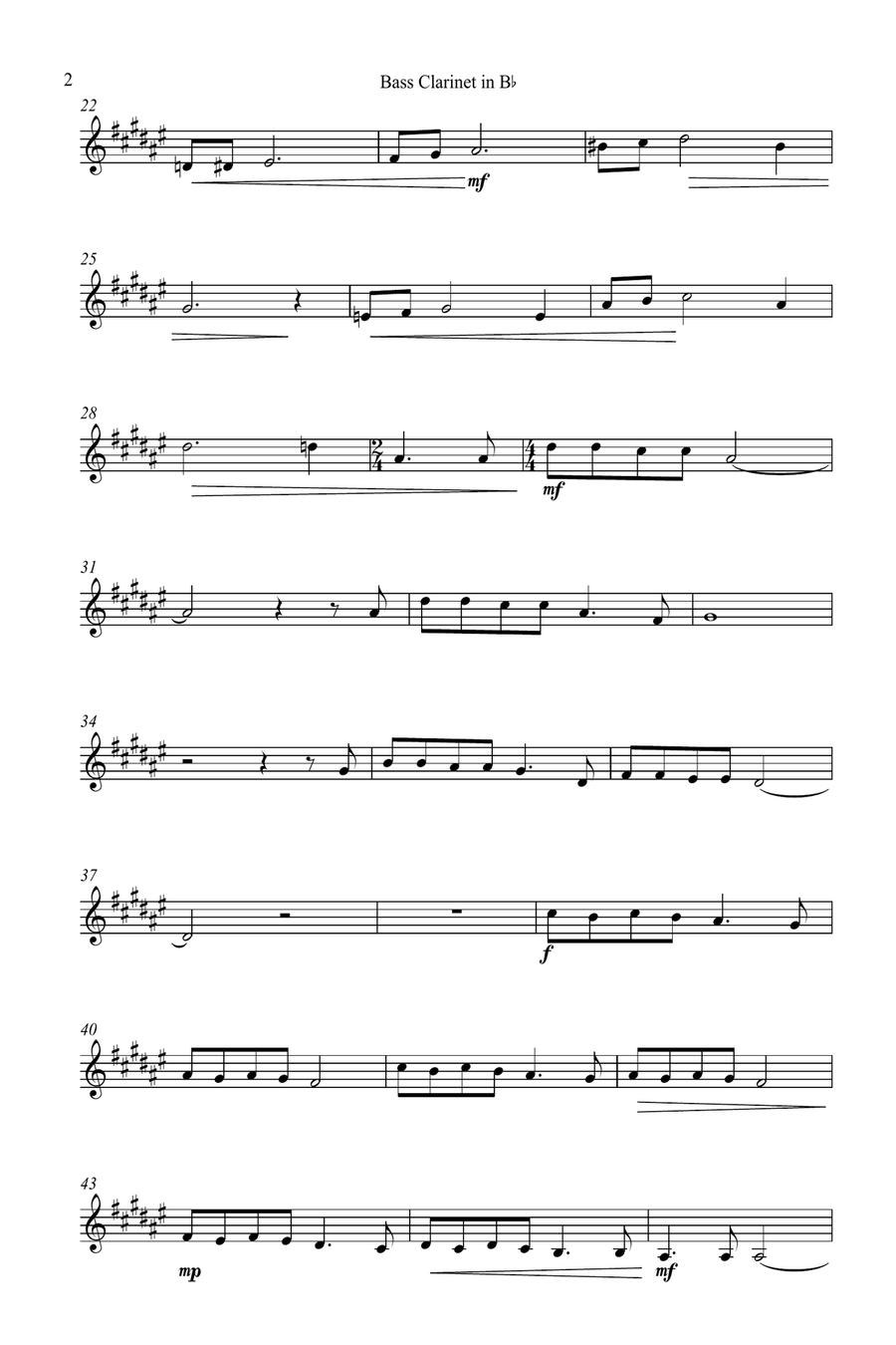 Walking In The Air B-Flat Clarinet scores gallery preview page 2