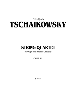 Book cover for String Quartet in D Major, Op. 11: 1st Violin
