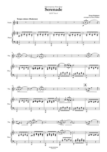 Shubert: Serenade for Violin and Piano image number null