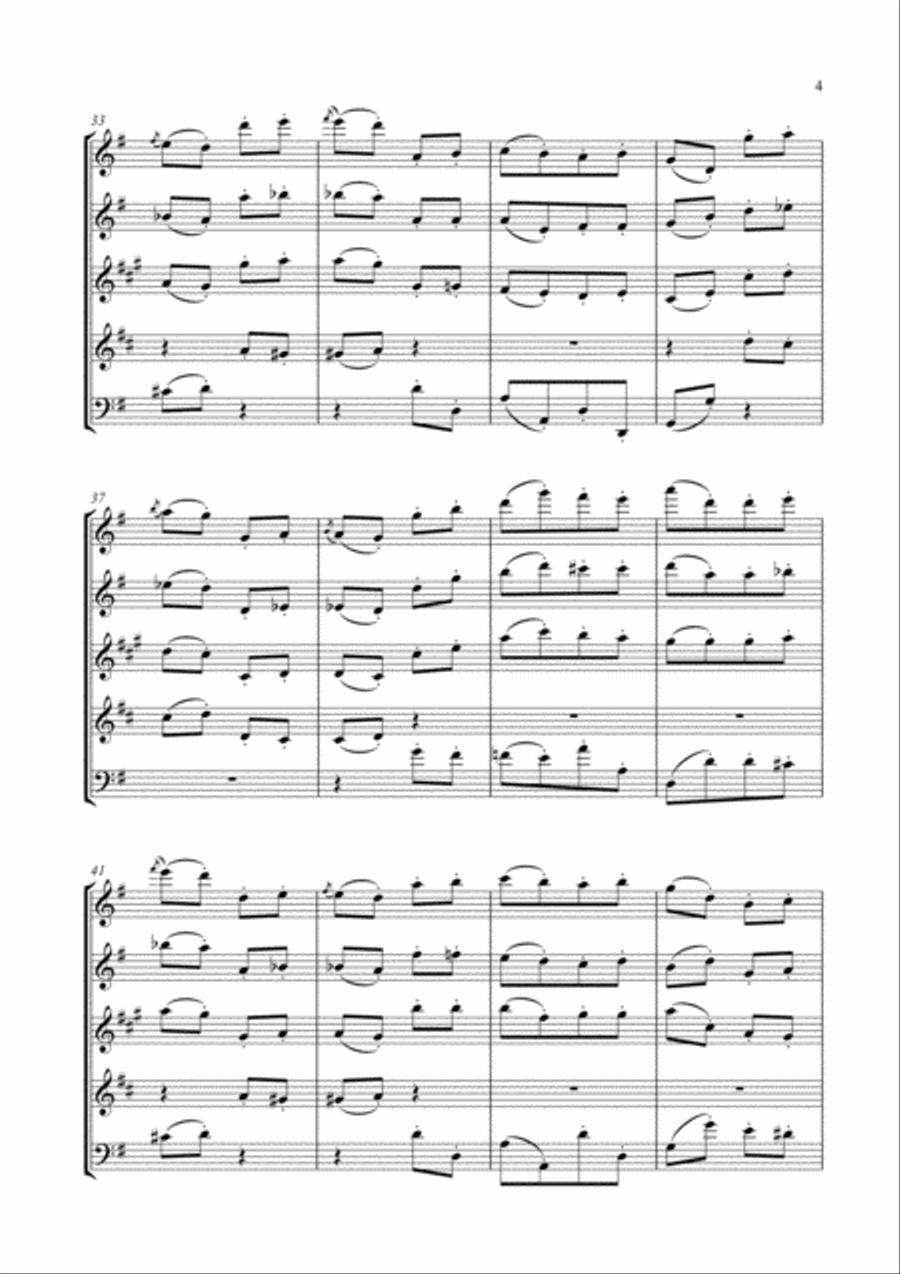 Les Dragons d'Alcala (from Carmen) for Woodwind Quintet Woodwind Quintet scores gallery preview page 5