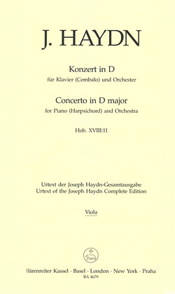 Book cover for Klavierkonzert D major Hob. XVIII:11